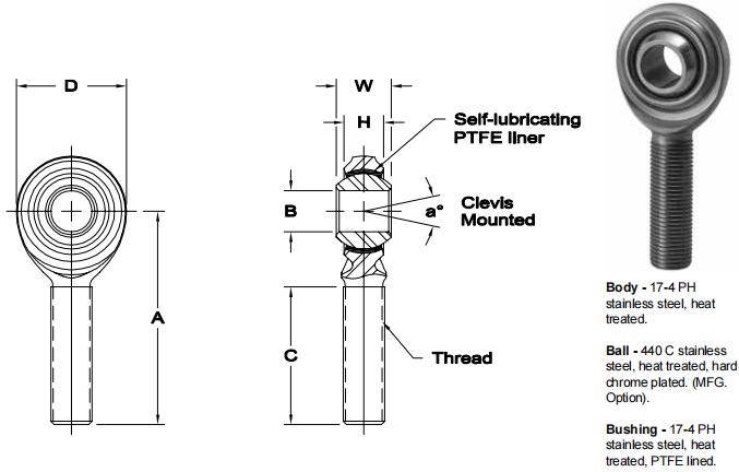 AURORACM-7ET關(guān)節(jié)軸承圖紙