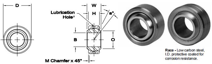 AURORACOM-3關(guān)節(jié)軸承圖紙