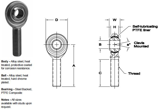 AURORAVCAM-10關(guān)節(jié)軸承圖紙