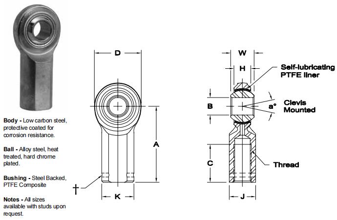 AURORAVCW-7關(guān)節(jié)軸承圖紙